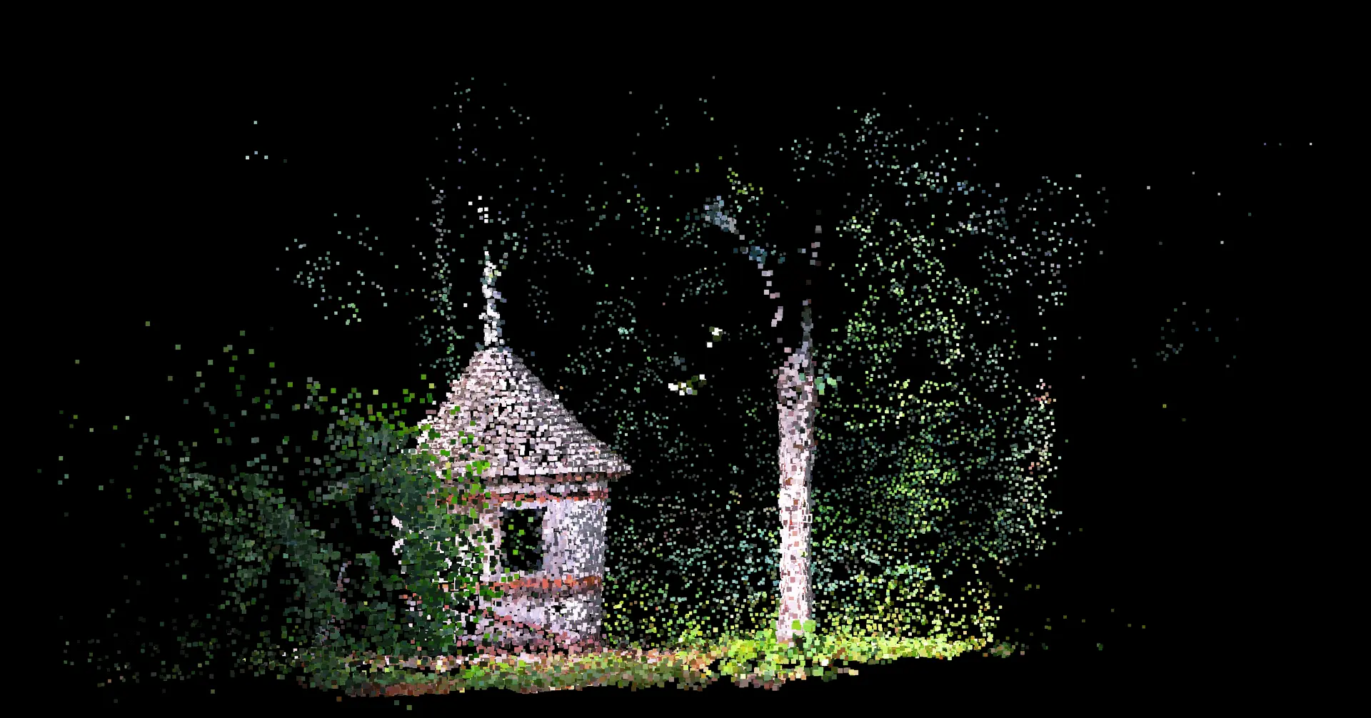 La cabane, série Souvenirs, par Guilin. 2024. Art contemporain.